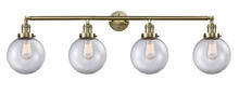 Innovations Lighting 215-AB-G202-8-LED - Beacon - 4 Light - 44 inch - Antique Brass - Adjustable Bath Vanity Light