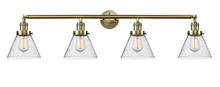 Innovations Lighting 215-AB-G44-LED - Cone - 4 Light - 44 inch - Antique Brass - Adjustable Bath Vanity Light