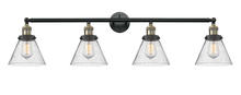 Innovations Lighting 215-BAB-G44-LED - Cone - 4 Light - 44 inch - Black Antique Brass - Adjustable Bath Vanity Light