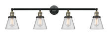 Innovations Lighting 215-BAB-G62-LED - Cone - 4 Light - 42 inch - Black Antique Brass - Adjustable Bath Vanity Light