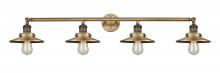Innovations Lighting 215-BB-M4-LED - Railroad - 4 Light - 44 inch - Brushed Brass - Adjustable Bath Vanity Light