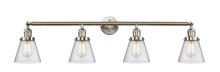 Innovations Lighting 215-SN-G64-LED - Cone - 4 Light - 42 inch - Brushed Satin Nickel - Adjustable Bath Vanity Light