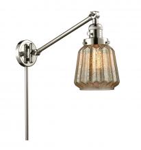 Innovations Lighting 237-PN-G146-LED - Chatham - 1 Light - 8 inch - Polished Nickel -Adjustable Swing Arm