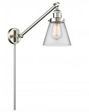 Innovations Lighting 237-SN-G62-LED - Cone - 1 Light - 8 inch - Brushed Satin Nickel -Adjustable Swing Arm