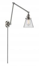 Innovations Lighting 238-SN-G62-LED - Cone - 1 Light - 8 inch - Brushed Satin Nickel -Adjustable Swing Arm