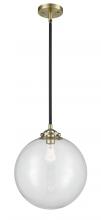 Innovations Lighting 284-1S-BAB-G202-12-LED - Beacon - 1 Light - 12 inch - Black Antique Brass - Cord hung - Mini Pendant
