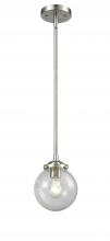 Innovations Lighting 284-1S-SN-G204-6-LED - Beacon - 1 Light - 6 inch - Brushed Satin Nickel - Cord hung - Mini Pendant