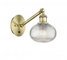 Innovations Lighting 317-1W-AB-G555-6CL - Ithaca - 1 Light - 6 inch - Antique Brass - Sconce