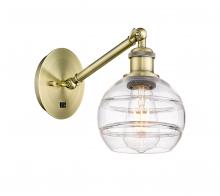 Innovations Lighting 317-1W-AB-G556-6CL - Rochester - 1 Light - 6 inch - Antique Brass - Sconce