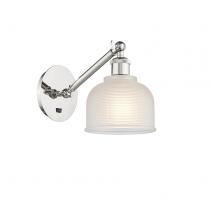 Innovations Lighting 317-1W-PN-G411-LED - Dayton - 1 Light - 6 inch - Polished Nickel - Adjustable Sconce