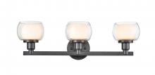Innovations Lighting 330-3W-BK-CLW - Cairo - 3 Light - 24 inch - Black - Bath Vanity Light