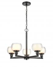 Innovations Lighting 330-5CR-BK-CLW - Cairo - 5 Light - 20 inch - Black - Chain Hung - Chandelier