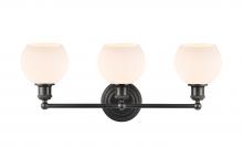Innovations Lighting 341-3W-BK-G121-6 - Concord - 3 Light - 24 inch - Matte Black - Bath Vanity Light