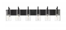 Innovations Lighting 352-6W-BK-CL - Press - 6 Light - 42 inch - Matte Black - Bath Vanity Light