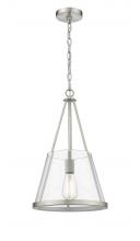 Innovations Lighting 383-1S-SN-G384A-12CL - Lux - 1 Light - 12 inch - Brushed Satin Nickel - Chain Hung - Mini Pendant