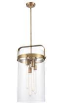 Innovations Lighting 413-4S-BB-12CL - Pilaster - 4 Light - 13 inch - Brushed Brass - Cord hung - Pendant