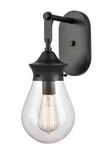 Innovations Lighting 414-1W-BK-6CL - Genesis - 1 Light - 6 inch - Matte Black - Bath Vanity Light