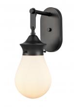 Innovations Lighting 414-1W-BK-G4141-6 - Genesis - 1 Light - 6 inch - Matte Black - Bath Vanity Light