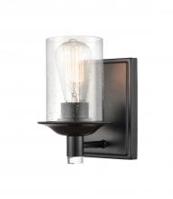 Innovations Lighting 417-1W-BK-SDY - Manhattan - 1 Light - 5 inch - Matte Black - Bath Vanity Light