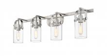 Innovations Lighting 423-4W-SN-4CL - Pilaster - 4 Light - 35 inch - Brushed Satin Nickel - Bath Vanity Light