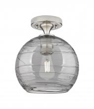 Innovations Lighting 434-1F-SN-G1213-8SM - Crown Point - 1 Light - 8 inch - Satin Nickel - Flush Mount