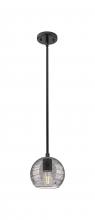 Innovations Lighting 434-1S-BK-G1213-6SM - Crown Point - 1 Light - 6 inch - Matte Black - Pendant