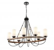 Innovations Lighting 442-8CR-BK-W - Paladin - 8 Light - 39 inch - Matte Black - Chain Hung - Chandelier