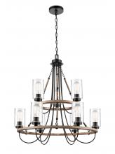 Innovations Lighting 442-9CR-BK-G4422 - Paladin - 9 Light - 32 inch - Matte Black - Chain Hung - Chandelier