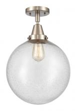 Innovations Lighting 447-1C-SN-G204-12-LED - Beacon - 1 Light - 12 inch - Brushed Satin Nickel - Flush Mount