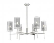 Innovations Lighting 463-6CR-SN-G463-8SM - Blakeley - 6 Light - 32 inch - Satin Nickel - Chandelier