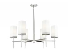 Innovations Lighting 463-6CR-SN-G463-8WH - Blakeley - 6 Light - 32 inch - Satin Nickel - Chandelier