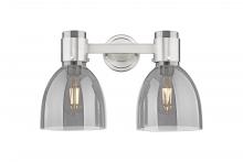 Innovations Lighting 464-2W-SN-G464D-7SM - Lawton Bell - 2 Light - 17 inch - Satin Nickel - Bath Vanity Light