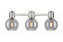 Innovations Lighting 464-3W-SN-G464B-7SM - Lawton Sphere - 3 Light - 27 inch - Brushed Satin Nickel - Bath Vanity Light