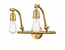 Innovations Lighting 515-2W-SG-LED - Double Swivel - 2 Light - 18 inch - Satin Gold - Adjustable Bath Vanity Light