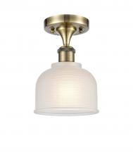 Innovations Lighting 516-1C-AB-G411 - Dayton - 1 Light - 6 inch - Antique Brass - Semi-Flush Mount