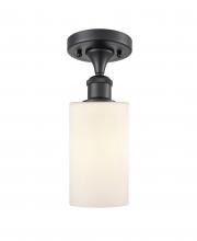 Innovations Lighting 516-1C-BK-G801-LED - Clymer - 1 Light - 4 inch - Matte Black - Semi-Flush Mount