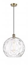 Innovations Lighting 516-1P-AB-G1215-14 - Athens Water Glass - 1 Light - 13 inch - Antique Brass - Cord hung - Pendant