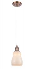 Innovations Lighting 516-1P-AC-G391 - Ellery - 1 Light - 5 inch - Antique Copper - Cord hung - Mini Pendant