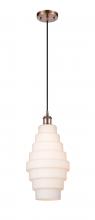 Innovations Lighting 516-1P-AC-G671-8 - Cascade - 1 Light - 8 inch - Antique Copper - Cord hung - Mini Pendant
