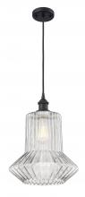 Innovations Lighting 516-1P-BK-G212-LED - Springwater - 1 Light - 12 inch - Matte Black - Cord hung - Mini Pendant
