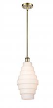 Innovations Lighting 516-1S-AB-G671-8 - Cascade - 1 Light - 8 inch - Antique Brass - Mini Pendant