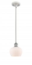 Innovations Lighting 516-1S-WPC-G91-LED - Fenton - 1 Light - 7 inch - White Polished Chrome - Mini Pendant