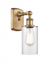 Innovations Lighting 516-1W-BB-G802-LED - Clymer - 1 Light - 4 inch - Brushed Brass - Sconce