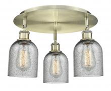 Innovations Lighting 516-3C-AB-G257 - Caledonia - 3 Light - 17 inch - Antique Brass - Flush Mount