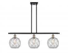 Innovations Lighting 516-3I-BAB-G122-8RW-LED - Farmhouse Rope - 3 Light - 36 inch - Black Antique Brass - Cord hung - Island Light