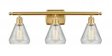 Innovations Lighting 516-3W-SG-G275-LED - Conesus - 3 Light - 26 inch - Satin Gold - Bath Vanity Light