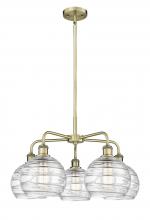 Innovations Lighting 516-5CR-AB-G1213-8 - Athens Deco Swirl - 5 Light - 26 inch - Antique Brass - Chandelier