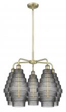 Innovations Lighting 516-5CR-AB-G673-8 - Cascade - 5 Light - 26 inch - Antique Brass - Chandelier