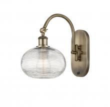 Innovations Lighting 518-1W-AB-G555-8CL - Ithaca - 1 Light - 8 inch - Antique Brass - Sconce