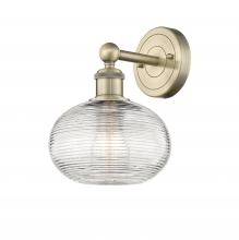 Innovations Lighting 616-1W-AB-G555-8CL - Ithaca - 1 Light - 8 inch - Antique Brass - Sconce